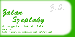 zalan szeplaky business card