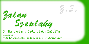 zalan szeplaky business card